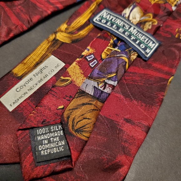 Cowboy Red Silk Tie - Picture 3 of 5